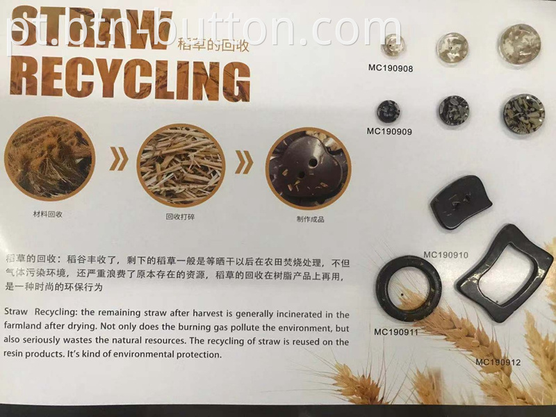 Eco-friendly recycled clothing buttons